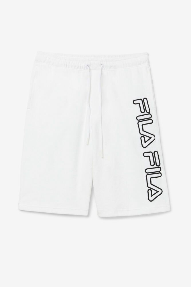 Fila Shorts Theo Mens White - India UPS-157348